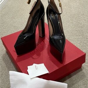 Valentino Women's Black Platform Heels